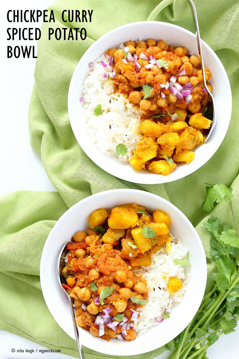 Vegetarian Potato Recipes
 Easy Chickpea Curry and Spiced Potato Bowl Vegan Richa