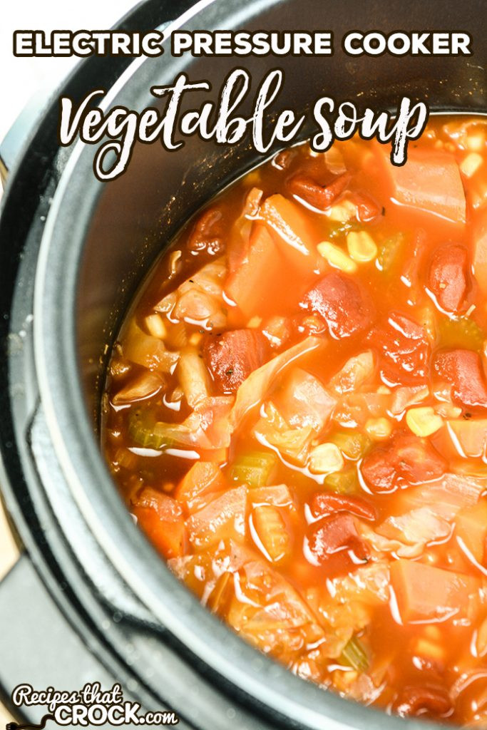 Vegetarian Pressure Cooker Recipes
 Electric Pressure Cooker Ve able Soup Easy Instant Pot