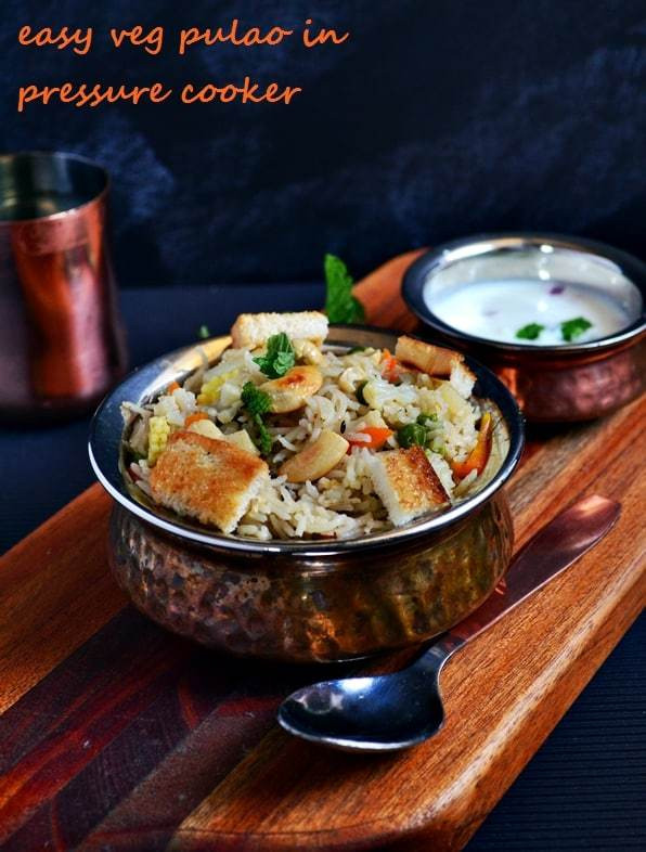 Vegetarian Pressure Cooker Recipes
 Easy ve able pulao recipe