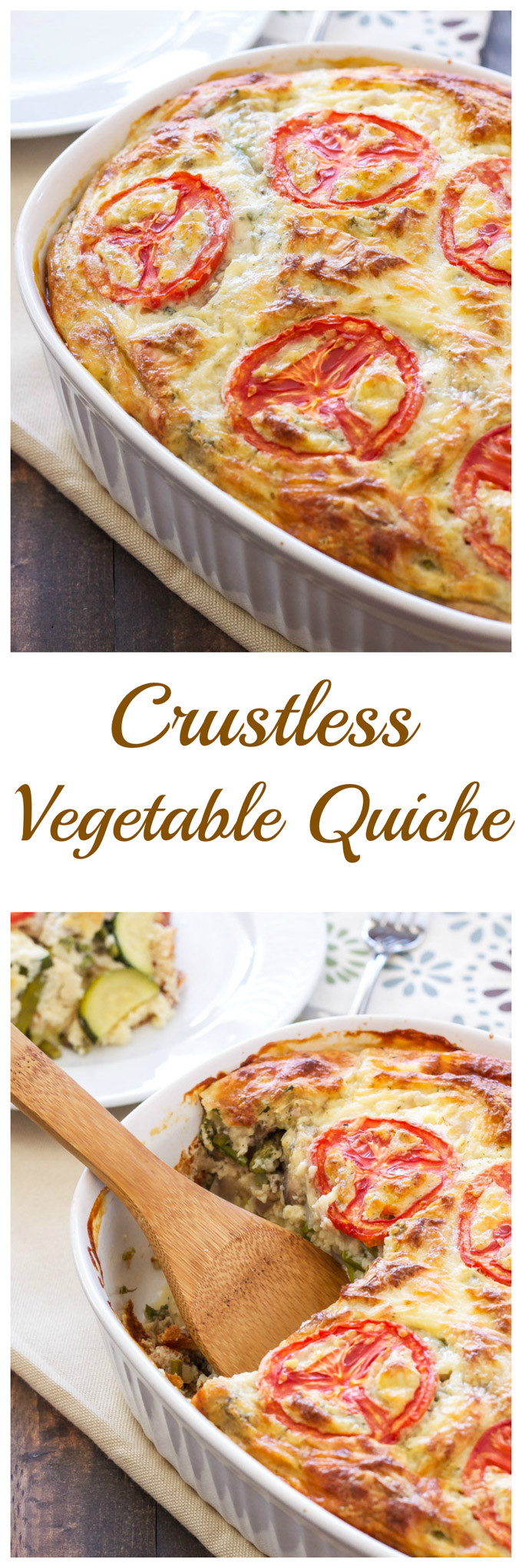 Vegetarian Quiche Recipe
 Crustless Ve able Quiche Recipe Runner
