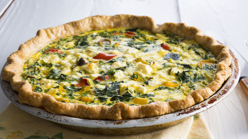 Vegetarian Quiche Recipe
 Greek Ve able Quiche recipe from Betty Crocker