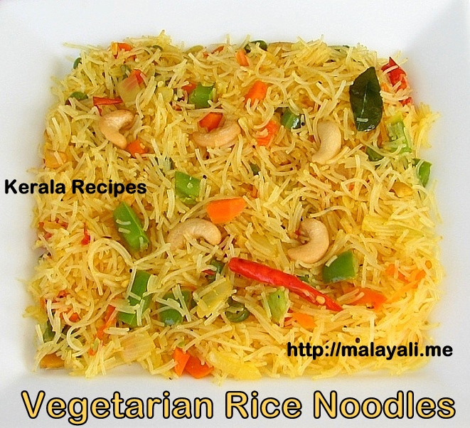 Vegetarian Rice Noodles Recipe
 Rice Noodles with Ve ables – Kerala Recipes