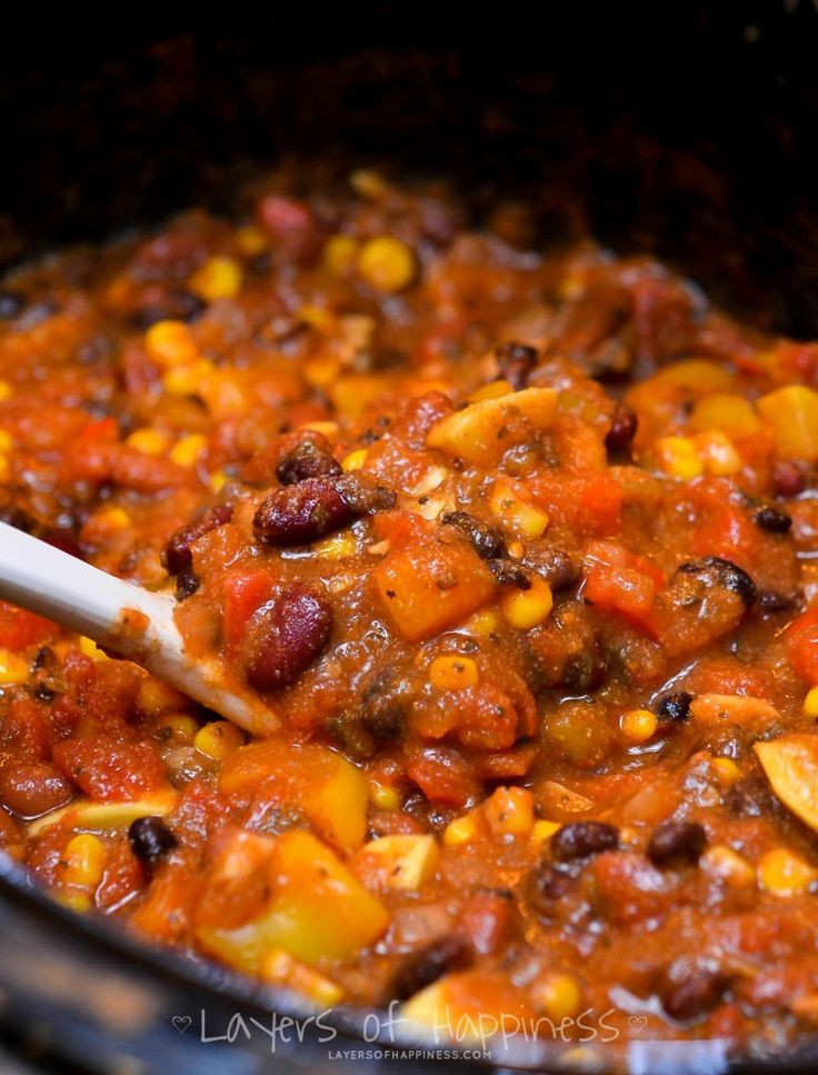 Vegetarian Slow Cooker Recipes
 Easy Slow Cooker Ve arian Chili