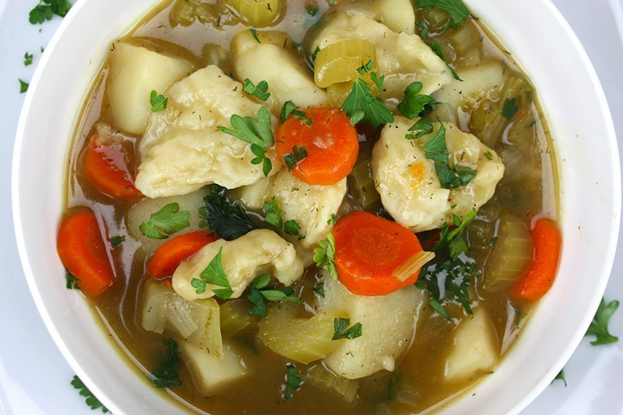 Vegetarian Soup Dumplings
 Ve able Dumpling Soup Don t Sweat The Recipe