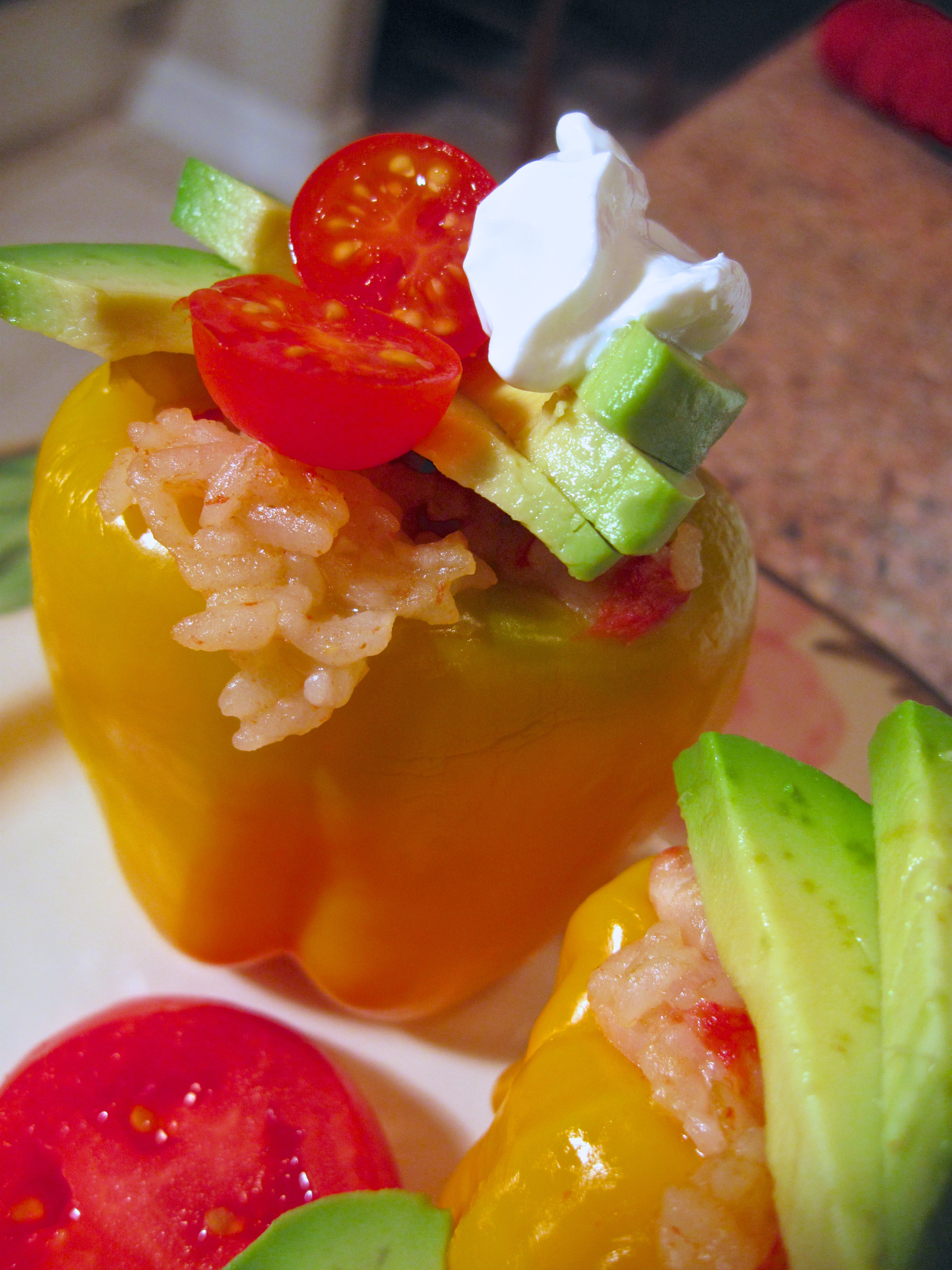 Vegetarian Stuffed Bell Peppers
 Ve arian Stuffed Bell Peppers – a Little Bit Wonderful