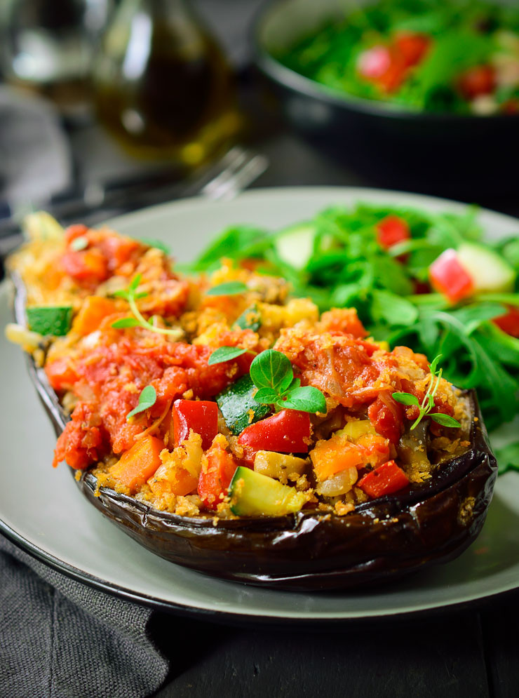 Vegetarian Stuffed Eggplant
 Vegan Stuffed Eggplant Provençal