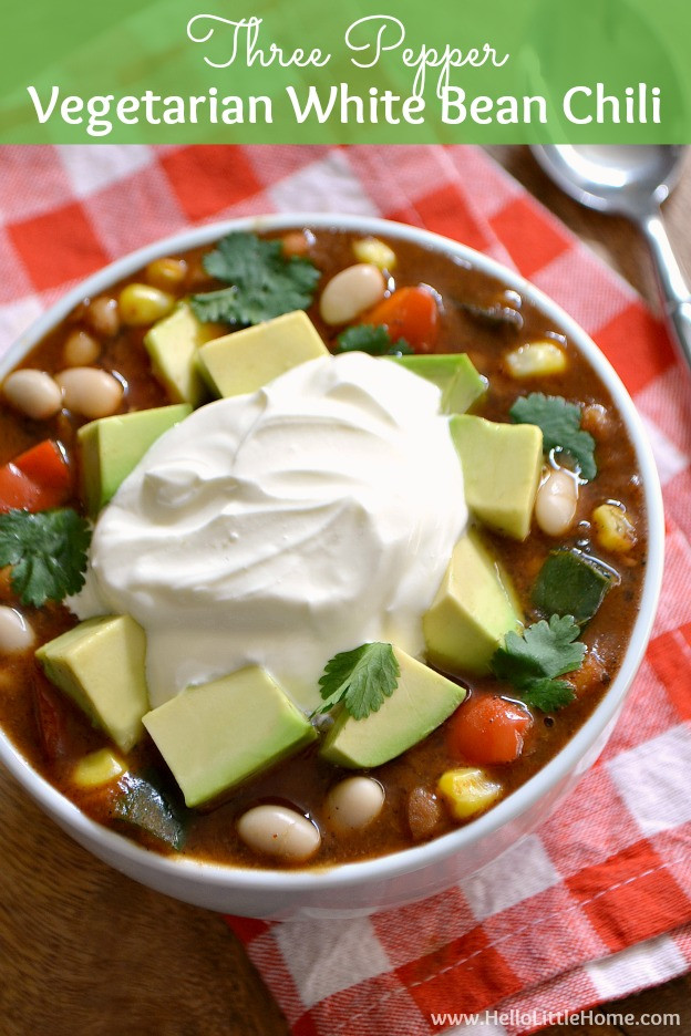 Vegetarian White Bean Chili
 Ve arian White Bean Chili