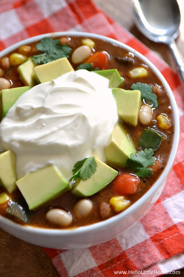 Vegetarian White Bean Chili
 Ve arian White Bean Chili