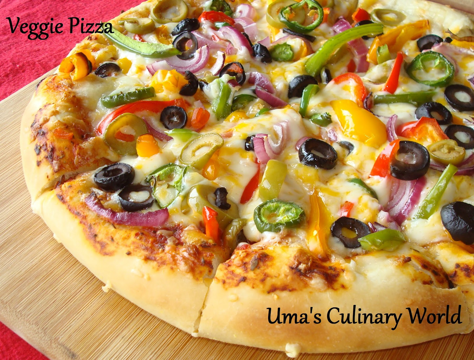 Veggie Pizza Recipe
 Uma s Culinary World Homemade Ve able Pizza
