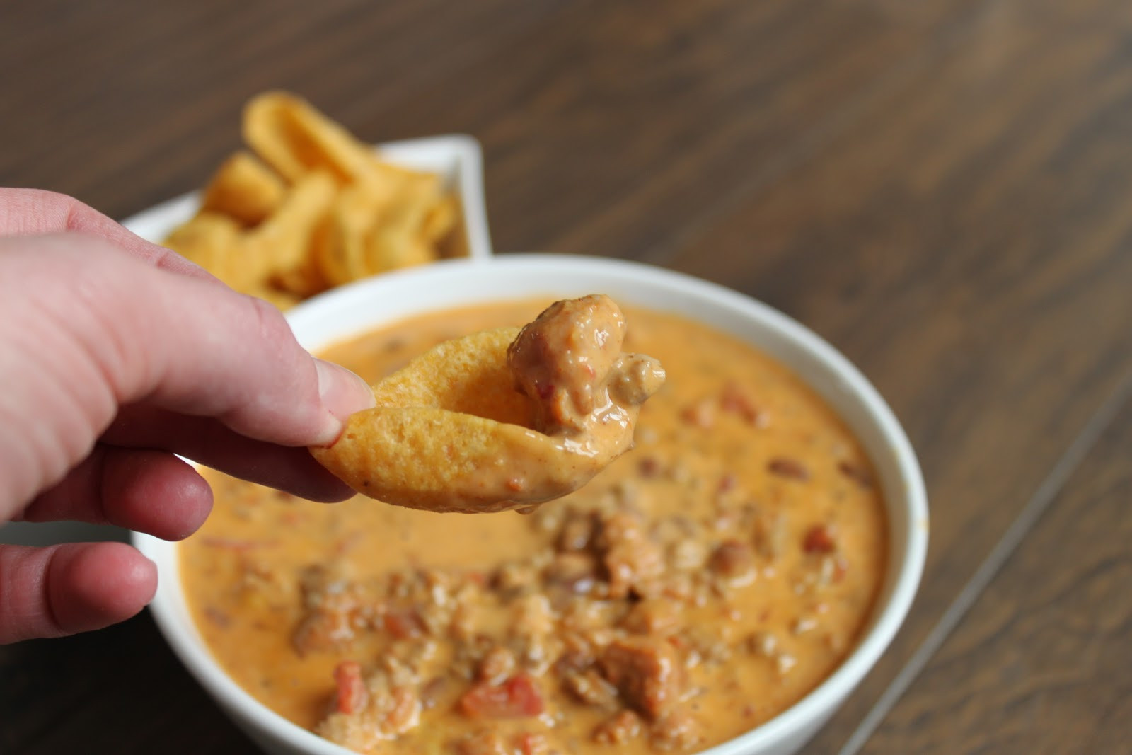 Velveeta Cheese Dip With Ground Beef
 Man Dip for March Madness Boys Ahoy