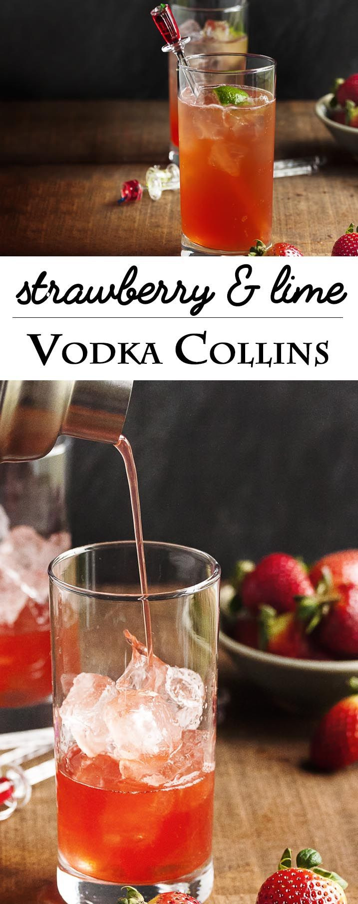 Vodka Collins Drinks
 Strawberry and Lime Vodka Collins Recipe