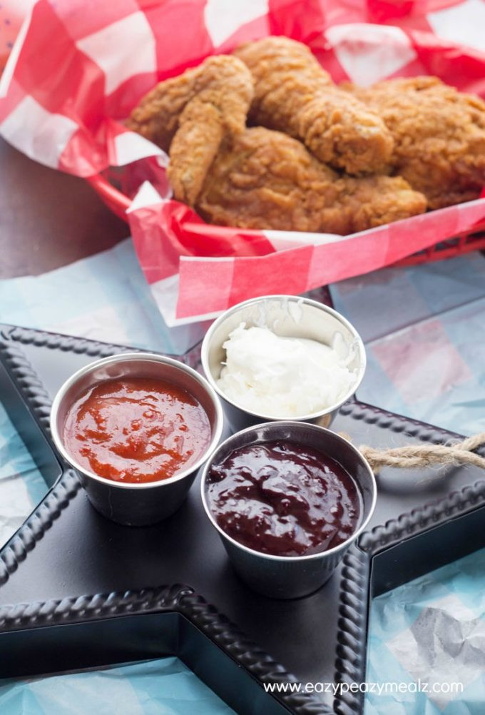 Walmart Fried Chicken 100 Pieces
 AD Red White and Blue Fried Chicken Dipping Sauces Eazy