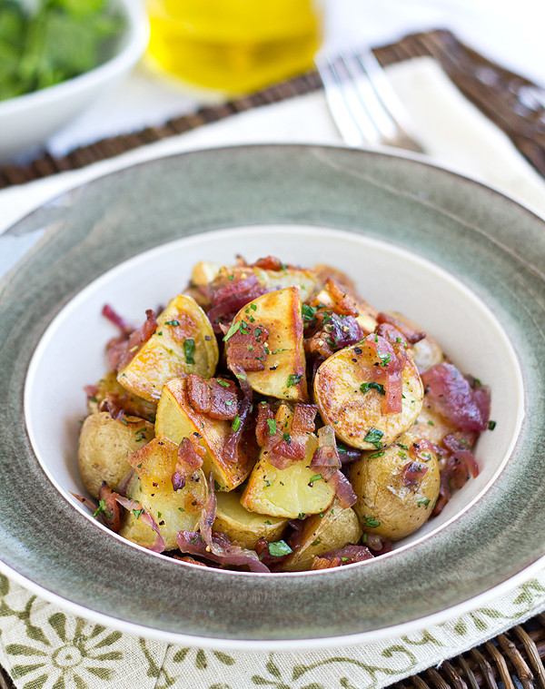 Warm Potato Salad
 Roasted Potato Salad with Bacon Caramelized ions and