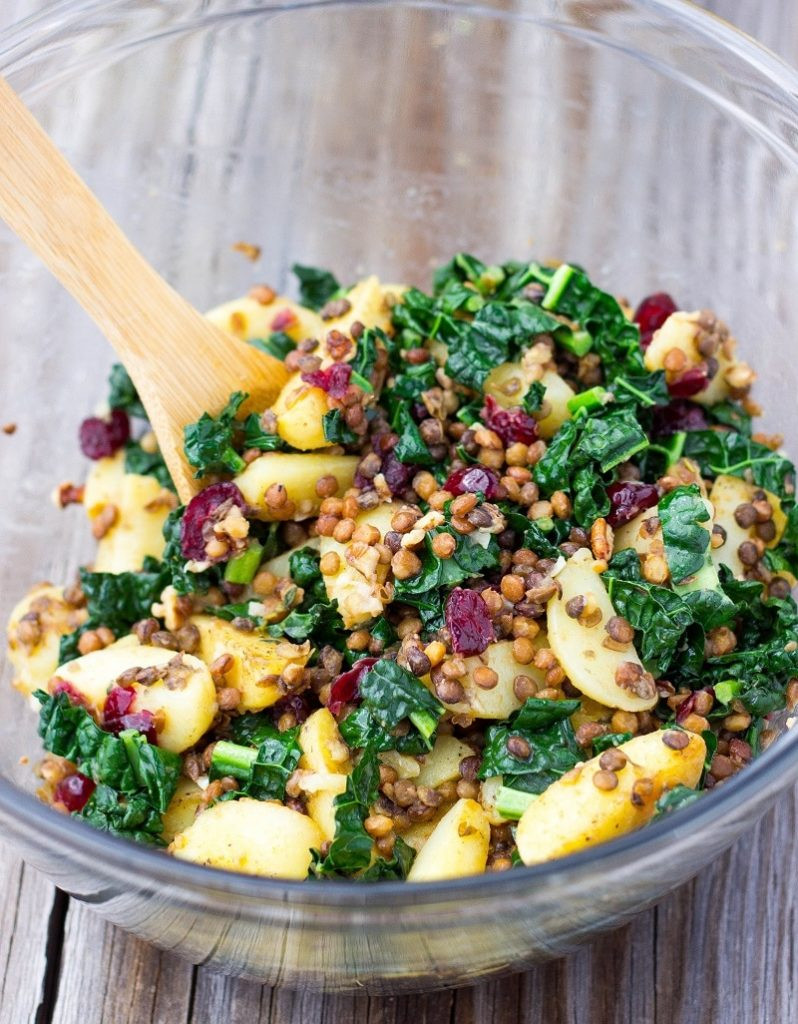 Warm Potato Salad
 Warm Lentil Kale & Potato Salad with Lemon Dijon Dressing