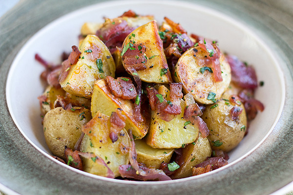 Warm Potato Salad
 Roasted Potato Salad with Bacon Caramelized ions and