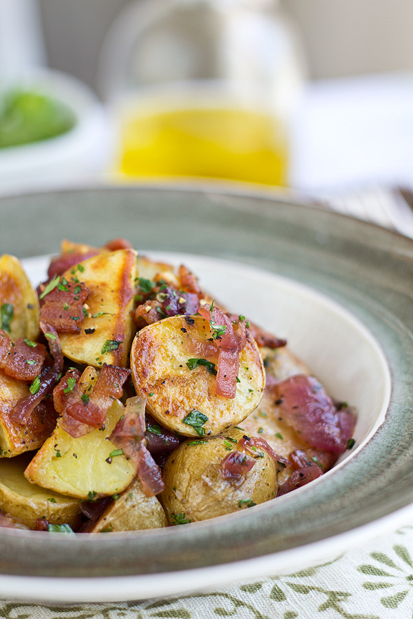 Warm Potato Salad
 Roasted Potato Salad with Bacon Caramelized ions and