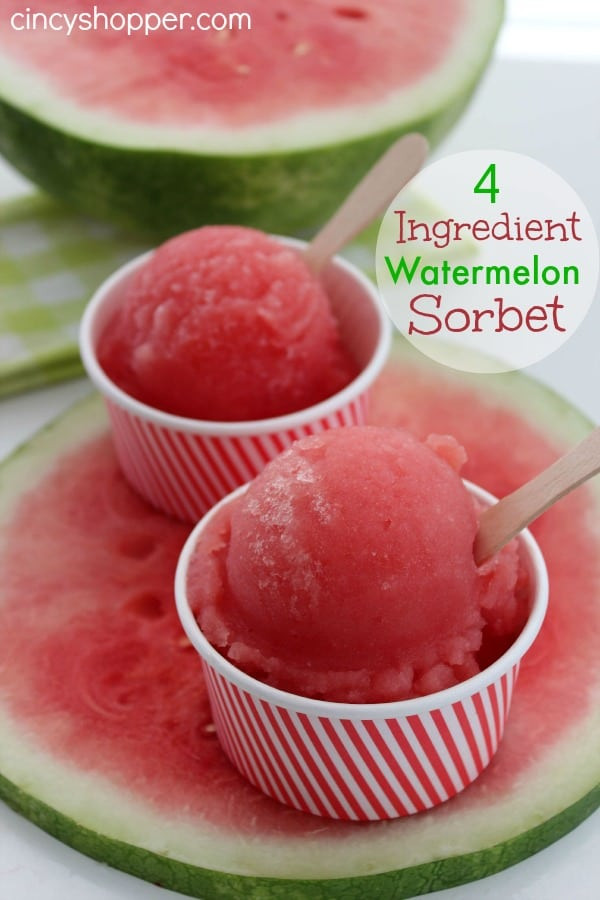 Watermelon Dessert Recipes
 4 Ingre nt Watermelon Sorbet Recipe CincyShopper