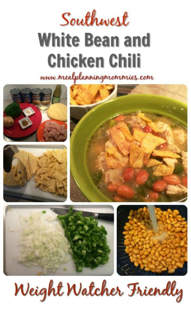 Weight Watchers White Chicken Chili
 Weight Watcher friendly SOUTHWEST WHITE BEAN AND CHICKEN