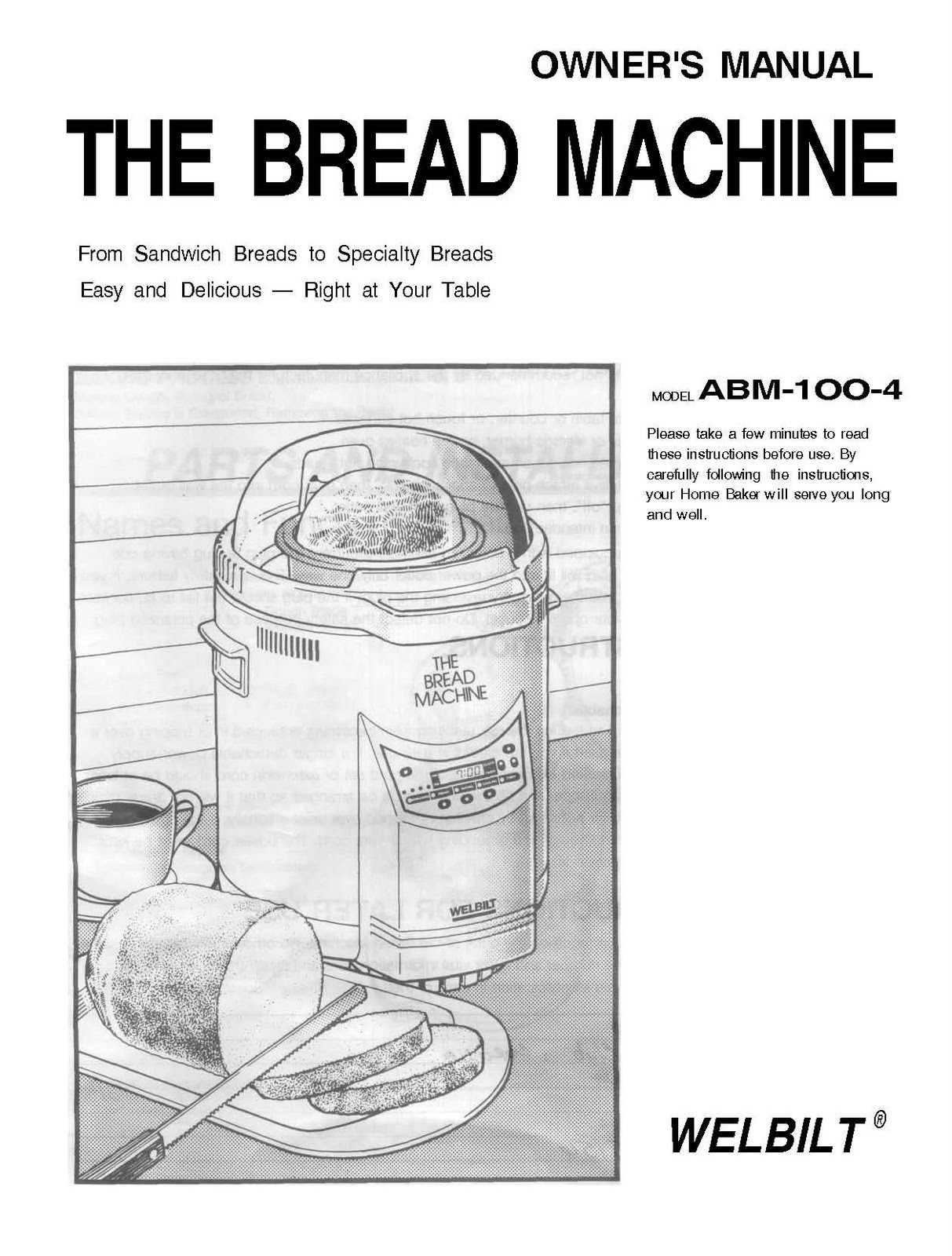 Welbilt Bread Machine Recipes
 Welbilt Bread Machine Blog Model ABM100 4 Welbilt Bread