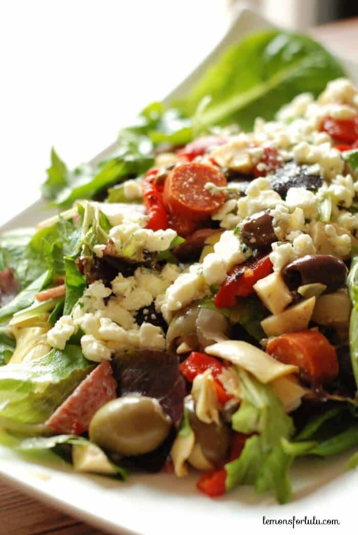 What Is Antipasto Salad
 Antipasto Salad with Feta Vinaigrette LemonsforLulu