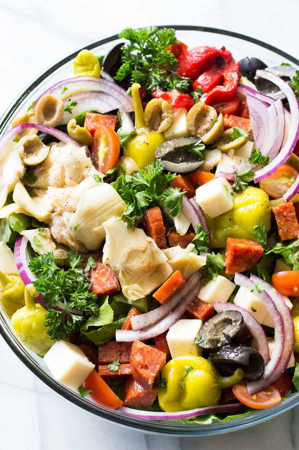 What Is Antipasto Salad
 Antipasto Salad with Red Wine Vinaigrette House of Yumm