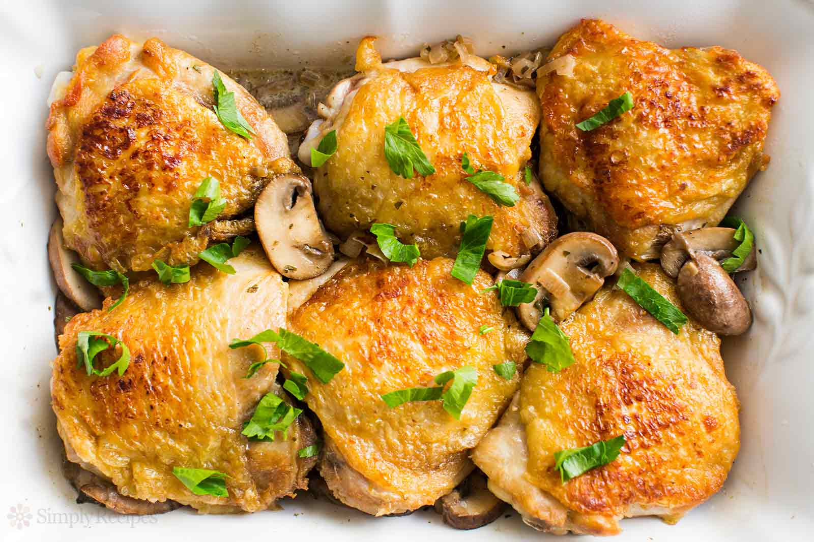 What To Do With Chicken Thighs
 Chicken Thighs with Mushrooms and Shallots Recipe