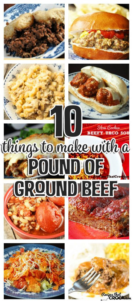 What To Make With Ground Pork
 10 Things To Make With A Pound of Ground Beef Recipes