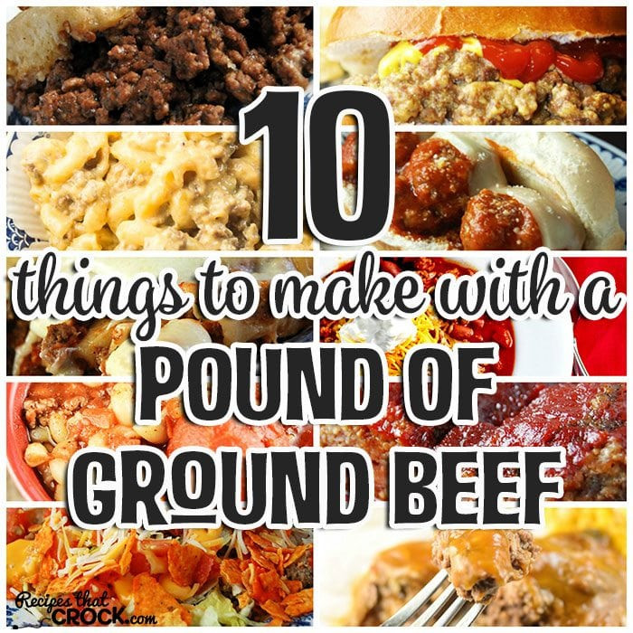 What To Make With Ground Pork
 10 Things To Make With A Pound of Ground Beef Recipes