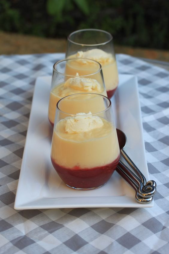 Whats For Dessert
 Rhubarb pote with Lemon Pudding