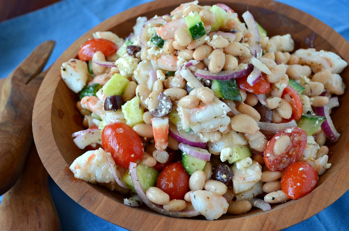 White Bean Recipes
 Shrimp and White Bean Salad — Three Many Cooks