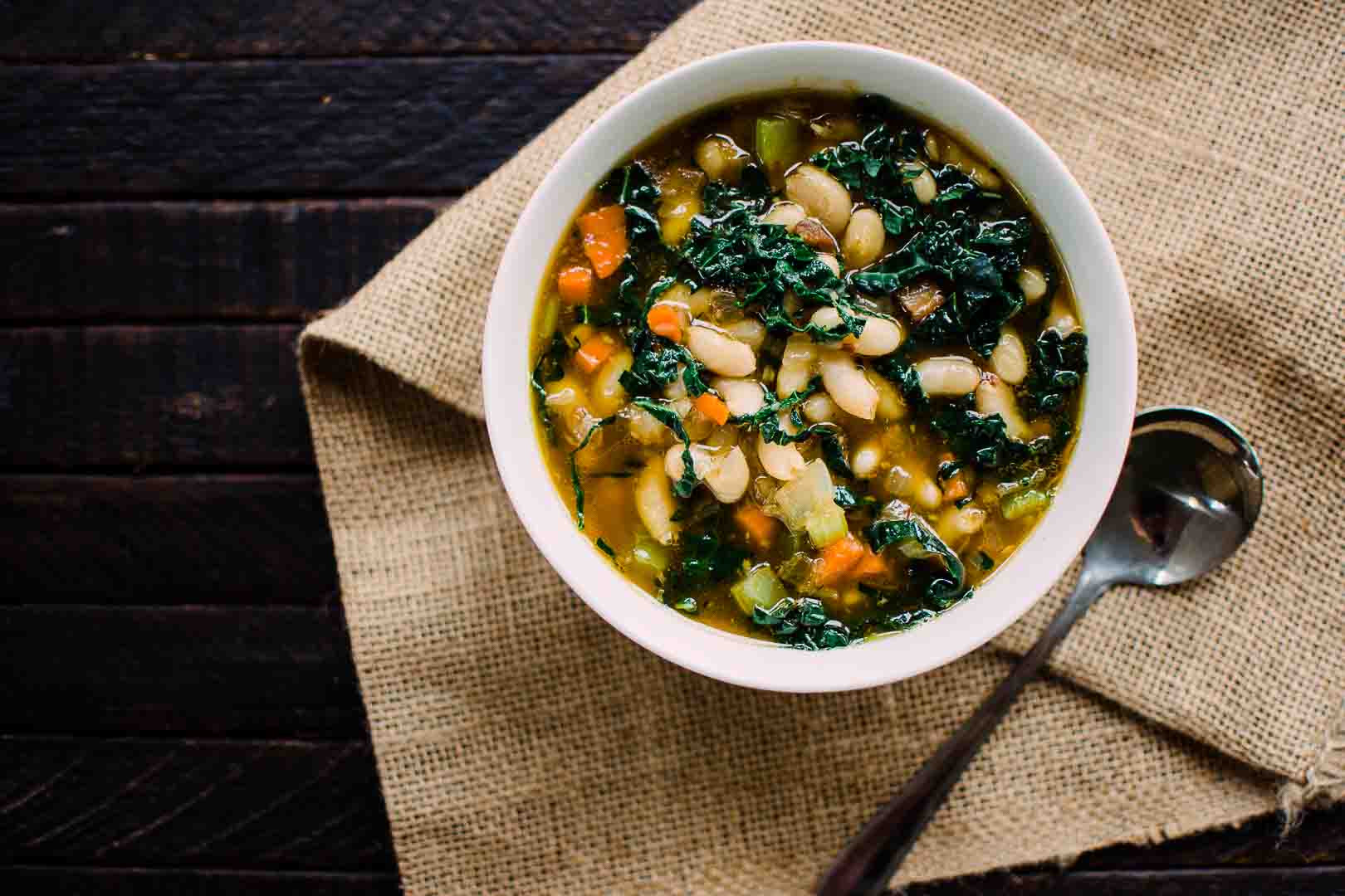 White Bean Recipes
 Kale and White Bean Soup Nourished Kitchen