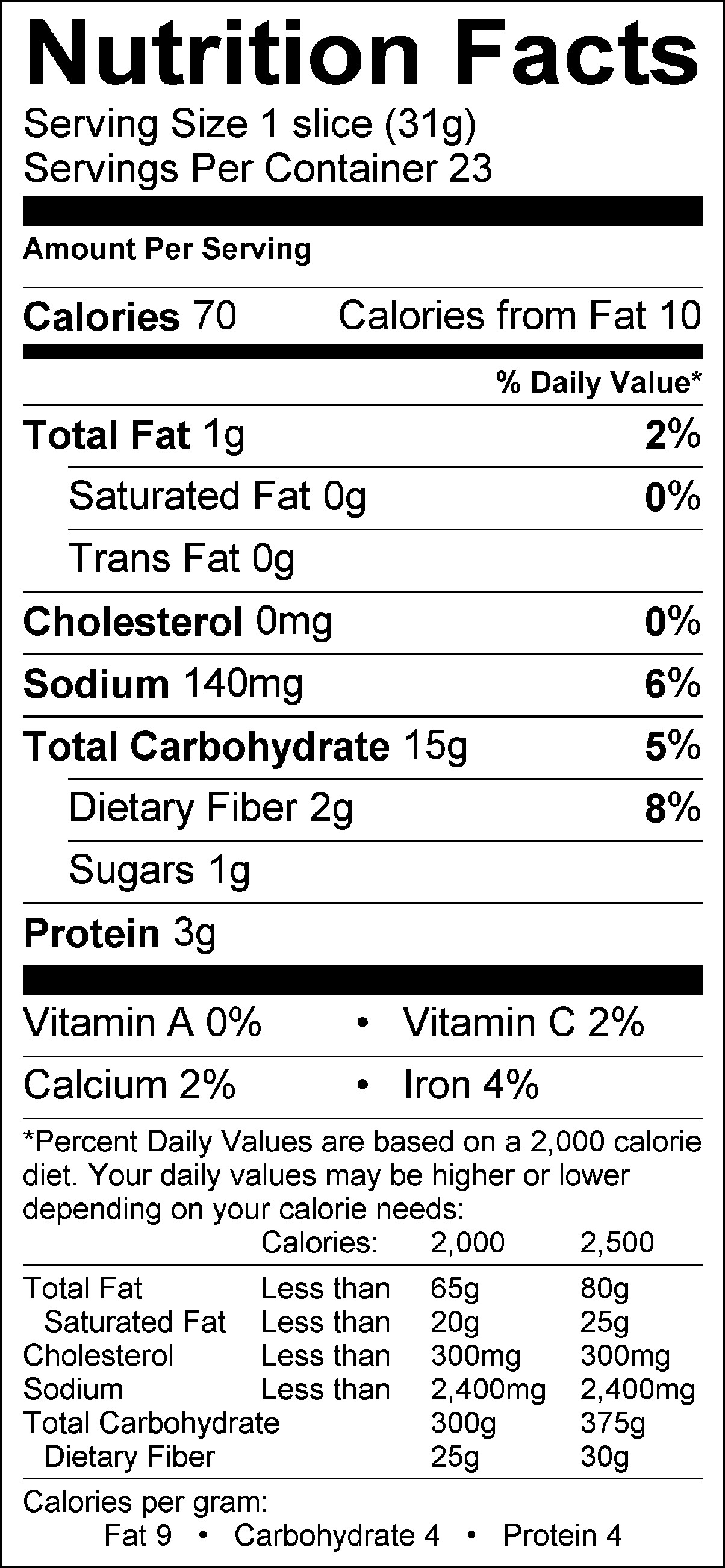 White Bread Nutrition Facts
 Bread Nutrition Label – Besto Blog