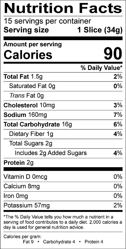 White Bread Nutrition Facts
 Buy Canyon Bakehouse Mountain White Bread at