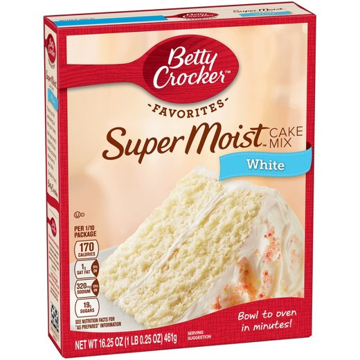 White Cake Mix
 Betty Crocker Super Moist White Cake Mix 16 25oz Tar