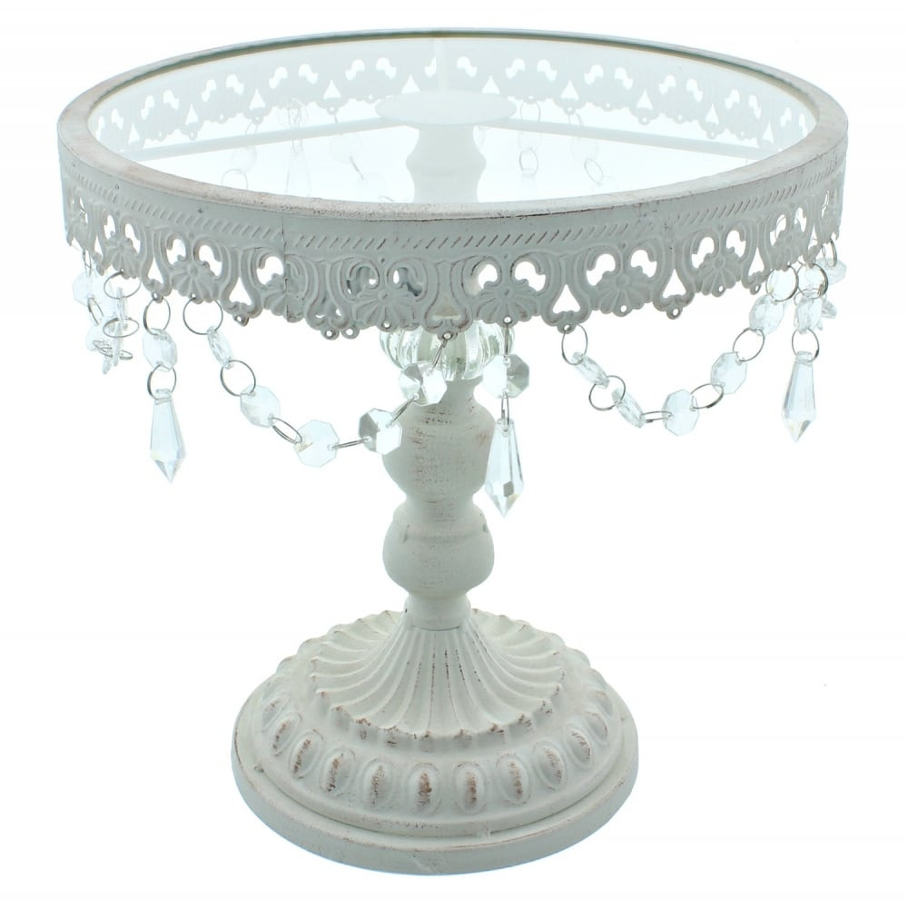 White Cake Stand
 The Cake Decorating Co 11 Inch White Shabby Chic Cake