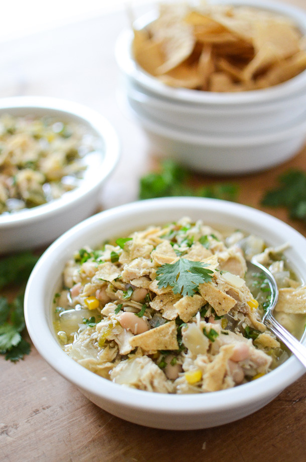 White Chicken Chili Recipe Slow Cooker
 Slow Cooker White Chicken Chili Simply Whisked