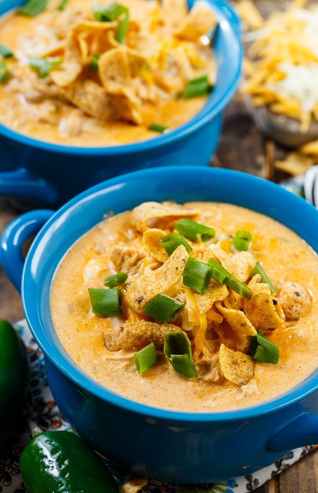 White Chicken Chili Recipe Slow Cooker
 Slow Cooker White Chicken Chili Spicy Southern Kitchen