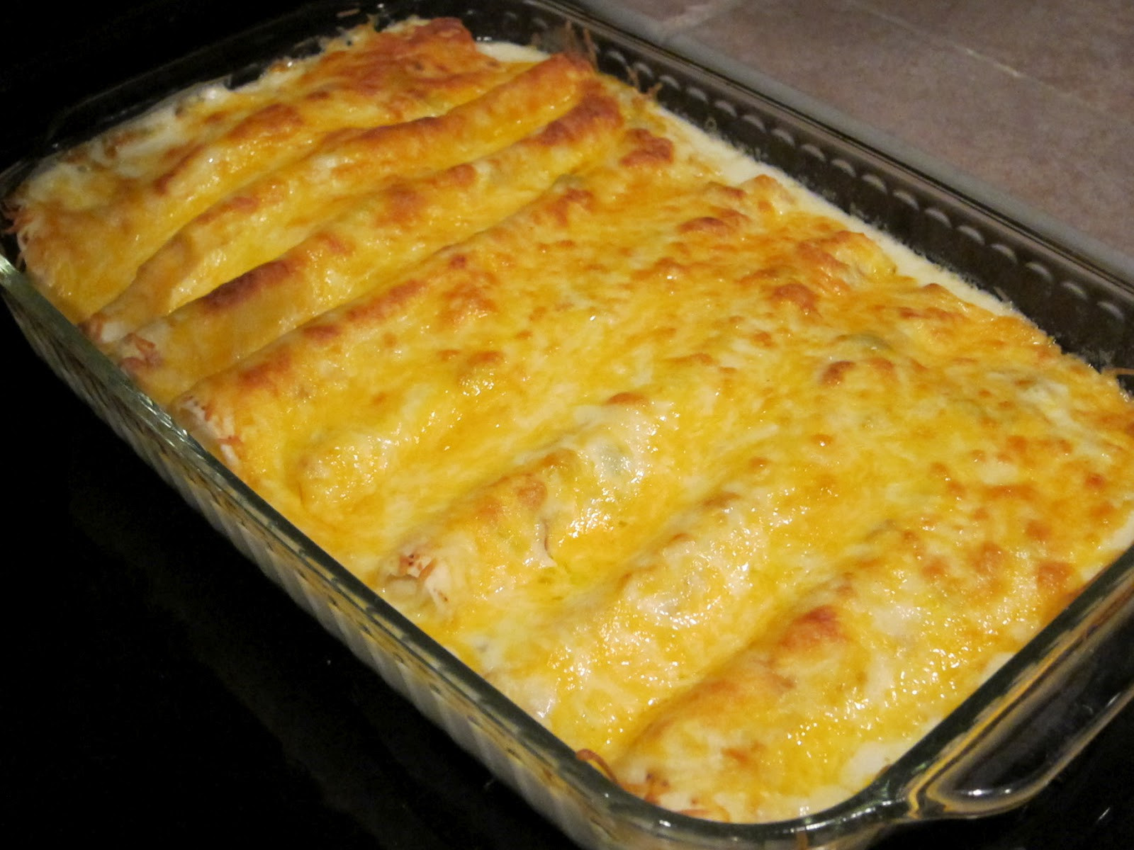 White Chicken Enchiladas
 Inspired Whims White Chicken Enchiladas