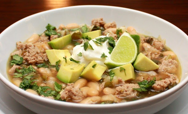 White Chili With Ground Turkey
 APPLE A DAY White Turkey Chili