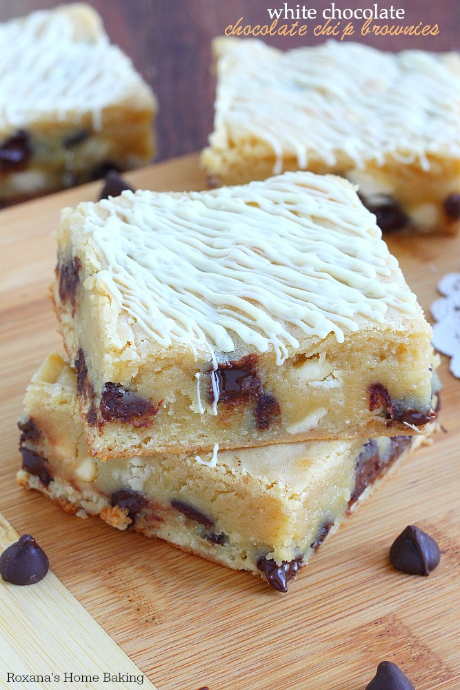 White Chocolate Brownies
 White chocolate chocolate chip brownies recipe