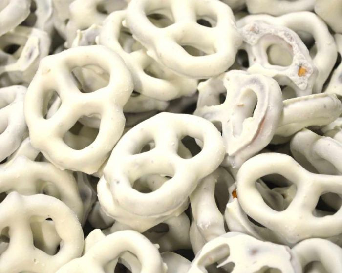 White Chocolate Covered Pretzels
 Flipz White Yogurt Covered Pretzels 5 lb Candy Favorites