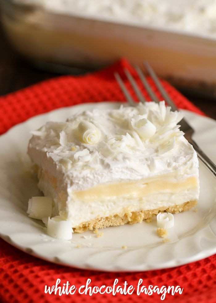 White Chocolate Desserts
 White Chocolate Lasagna