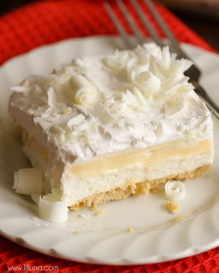 White Chocolate Desserts
 White Chocolate Lasagna