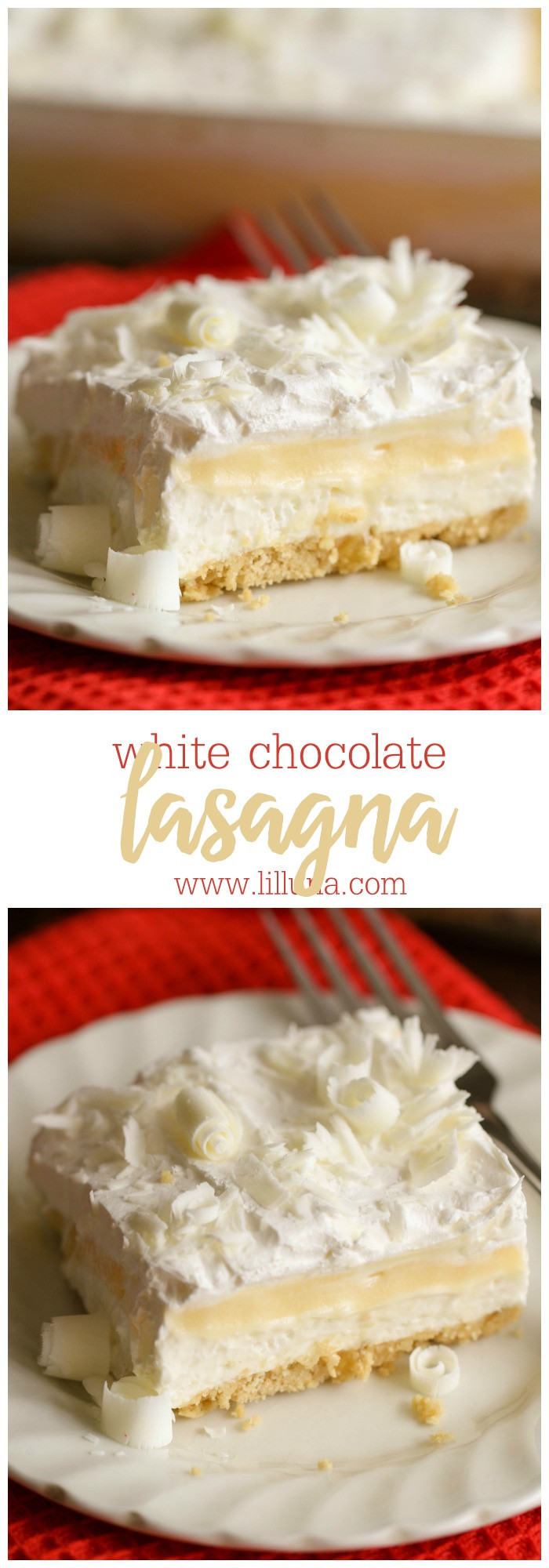 White Chocolate Desserts
 White Chocolate Lasagna recipe