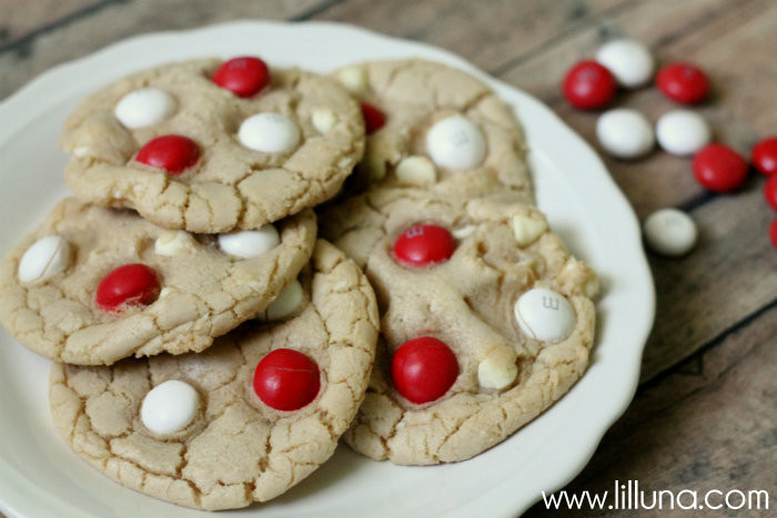 White Chocolate Peppermint Cookies
 White Chocolate Peppermint M&M Cookies