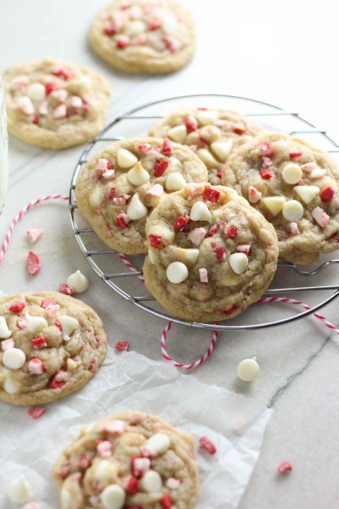 White Chocolate Peppermint Cookies
 White Chocolate Peppermint Crunch Cookies