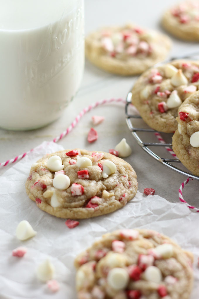 White Chocolate Peppermint Cookies
 White Chocolate Peppermint Crunch Cookies