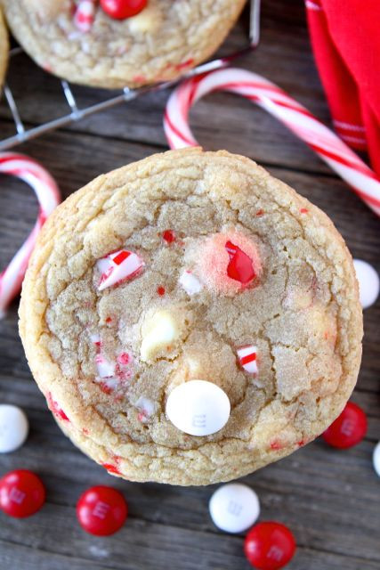 White Chocolate Peppermint Cookies
 White Chocolate Peppermint M&M Cookies