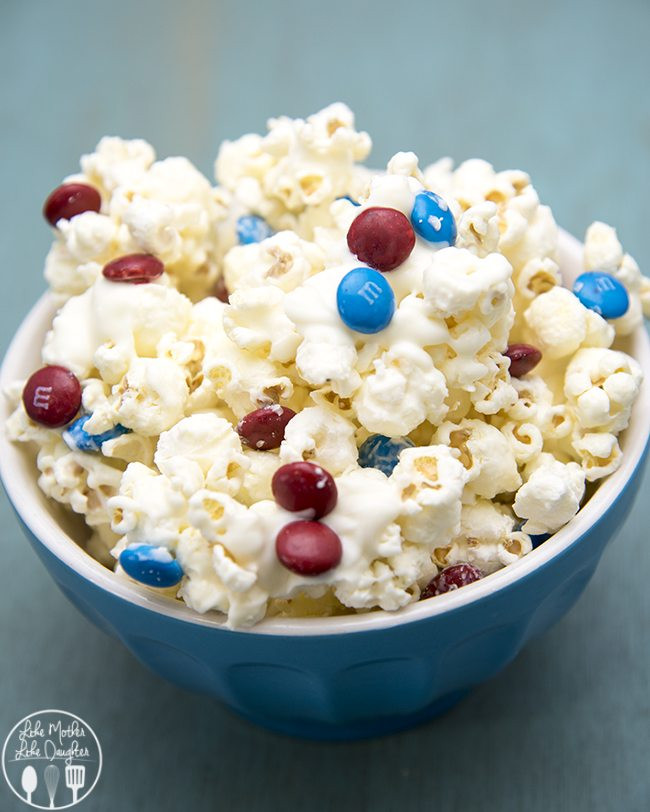 White Chocolate Popcorn
 Patriotic White Chocolate Popcorn LMLDFood