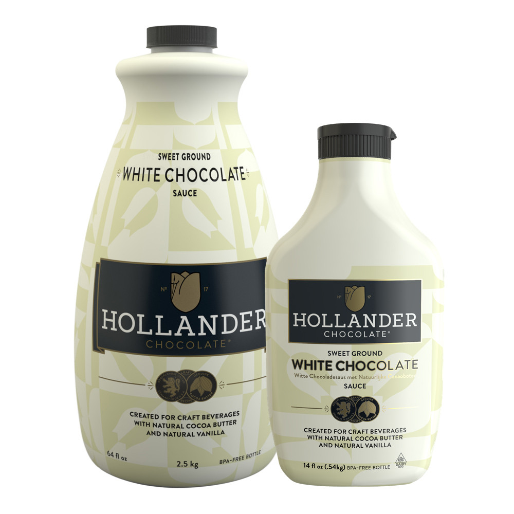 White Chocolate Sauce
 Hollander Chocolate Sweet Ground White Chocolate Sauce